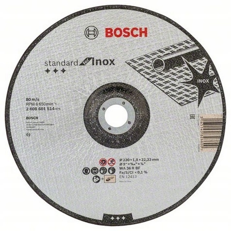 BOSCH 230x1,9 mm kotúč na kov Inox