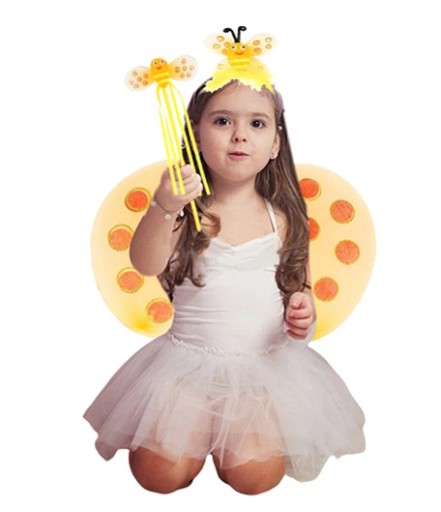 OUTFIT Kostým MOTÝĽ, motýľ Anténa + prútik + ČELENKA