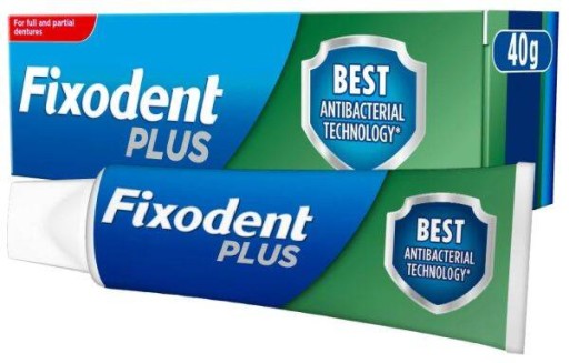 Fixodent PLUS Krémové fixačné lepidlo na zubné protézy BEST ANTIBAKTERIAL 40g 3512