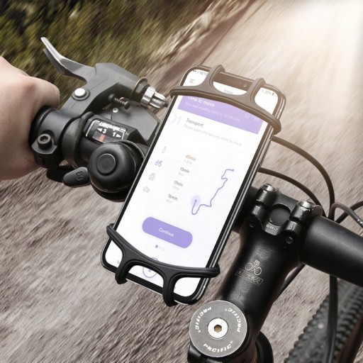 DRŽIAK NA BICYKEL NA TELEFÓN, RIADKA BICYKLA, SILIKÓNOVÝ, NASTAVITEĽNÝ