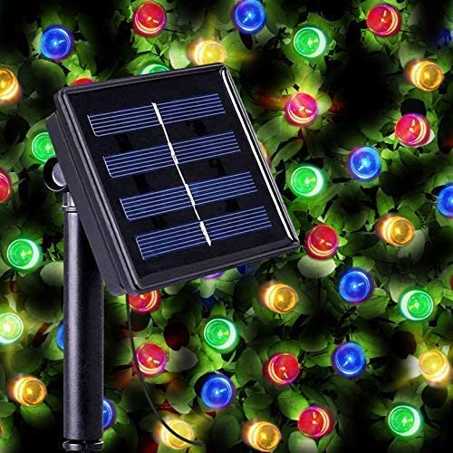 Solárne LAMPY Vonkajšia dekoratívna záhrada 5 METROV 50 LED Balkón