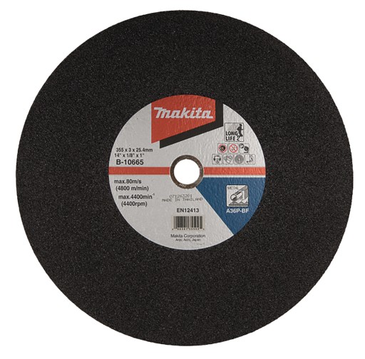 Makita oceľovo-kovový rezací kotúč 355 mm 355x3x25,4 mm 1x B-10665