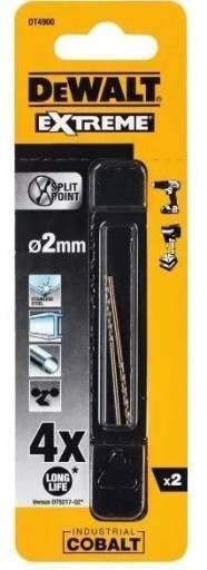 Kobaltový vrták do kovu 2mm 2ks DeWalt DT4900
