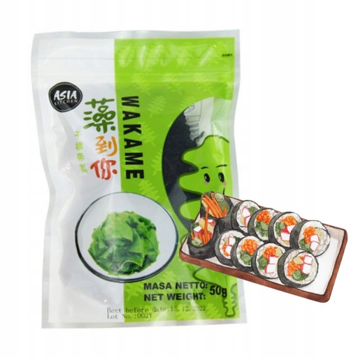 Wakame morské riasy morské riasy 50g Asia Kitch sushi