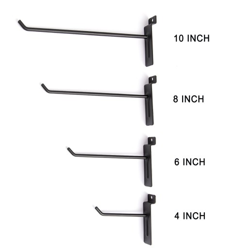 10 CM HÁČKOVÝ PRÍVESOK HÁČIK ČIERNY PANEL LAŤOVÁ DOSKA STENA PRIESTOR OBCHOD 10KS