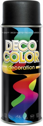 DECO COLOR lak 400ml MATNÁ čierna RAL 9005