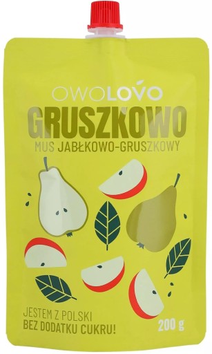 OWOLOVO Mousse z jablka a hrušiek 200 g | OVOCIE NATURAL bez CUKRU