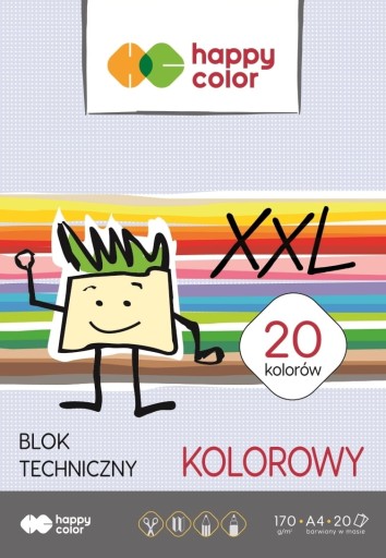 Farebný technický blok A4/170g Happy Color 20 listov (HA 37172030-09)