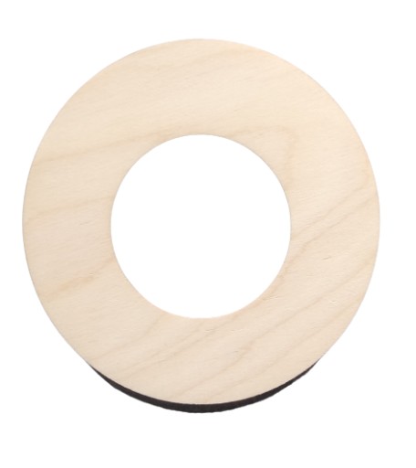 Kruh, krúžok, základ z preglejky 25 cm/3 mm s otvorom