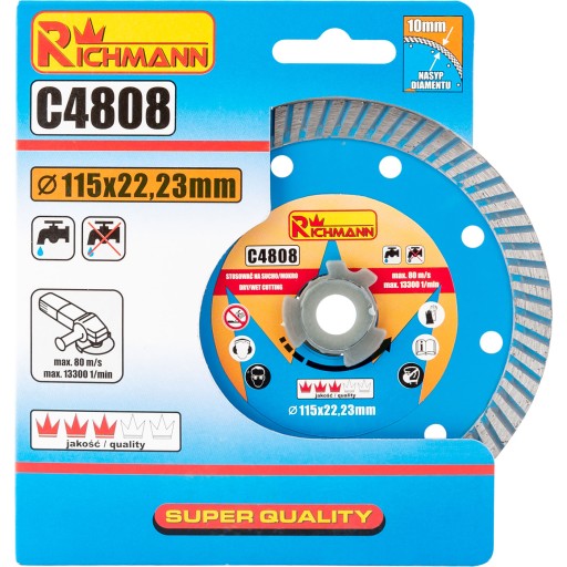 C4808 TURBO DIAMANTOVÝ DISK 115 MM RICHMANN