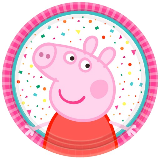 Taniere Peppa Pig, okrúhle, papierové, 18 cm