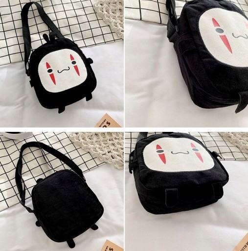 Messenger Bag Peňaženka Face Anime Canvas Cosplay