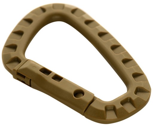 M-TAC Plastová karabína SHAKEL KEYRING coyote