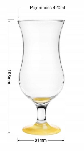 ŽLTÉ KOKTAILOVÉ POHÁRKO 420ml PIVO ŠŤAVNÝ NÁPOJ