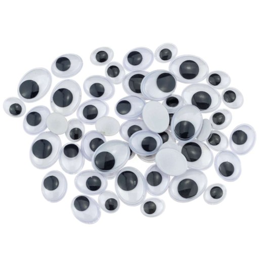 MOVING EYES smiešne oči LEPIDLO lepené MIX VEĽKOSTI VEĽKÁ SADA