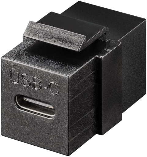 Keystone konektor, predlžovací kábel USB-C, čierny