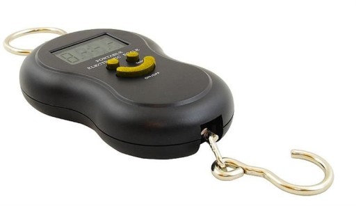 VÁHA NA KUFRIER, RUČNÝ HÁK, ELEKTRONICKÁ RYBÁRSKA VÁHA, DO 50 KG
