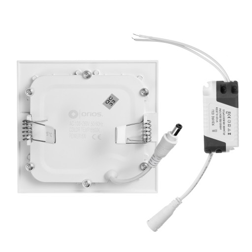 LED panel pod omietku 6W, biely, štvorcový, studený