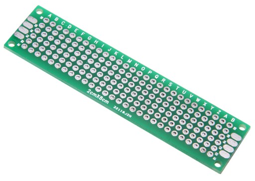 Univerzálna dlažba 20x80mm, obojstranný laminát 1,6mm, rozteč otvorov 2,54mm