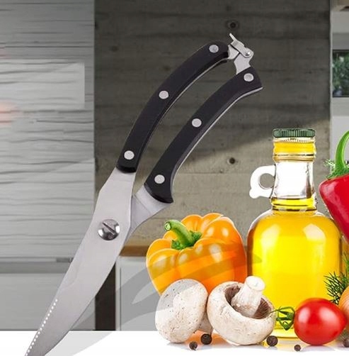 NOŽNICE KUCHYNSKÉ nožnice na porcovanie jedla HYDINA PIZZA RYBY BYLINKY