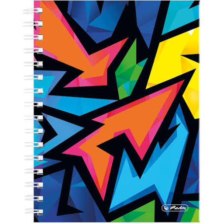 Herlitz A5 špirálový zápisník, 100 listov, mriežka