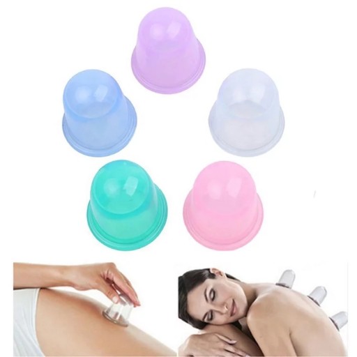 SILIKÓNOVÉ VÁKUOVÉ CUPPINGY NA MASÁŽ TELA, veľké ružové