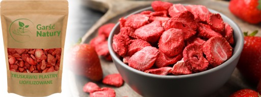 MRAZOM SUŠENÉ JAHODOVÉ Plátky 50 g Sušené jahody BEZ CUKRU natural