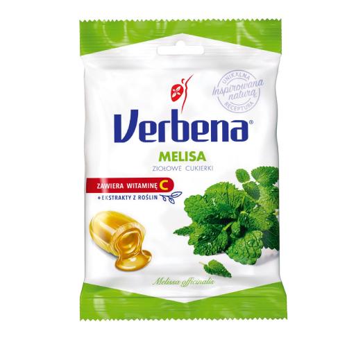 VERBENA bylinkové cukríky s vitamínom C Melisa 60 g