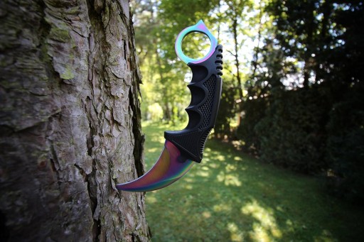 KARAMBIT FADE KNIFE RAINBOW SCASE CLAW CS:GO SURVIVAL TACTICAL OSTRÉ POUZDRO