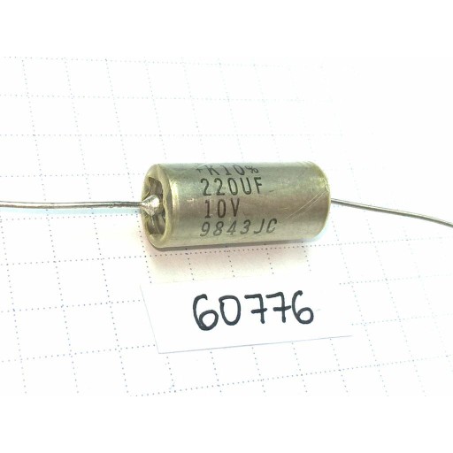 Tantal 220uF 10V 9x20 10% KEMET T110 os.