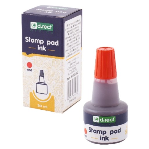 D.rect štandardný atrament na pečiatky 30 ml červený