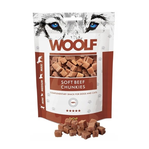 WOOLF HOVÄDZIE CHUNKIES PSY S HOVÄDZIM MÄSOM 100G