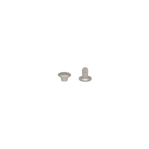 Kožené nity jednostranné strieborné 5x5 mm 100 ks