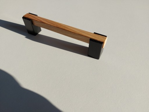 Drevená nábytková rúčka z dubového dreva Dĺžka zábradlia 148 mm, rozmer 128 mm POLSKÝ VÝROBOK