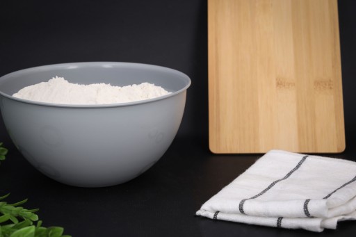 Plastová kuchynská misa, 19 cm, šedá, veľká, na ovocný šalát, 1,5 l