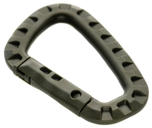 M-TAC plastová karabína SHAKEL KEYRING olivová