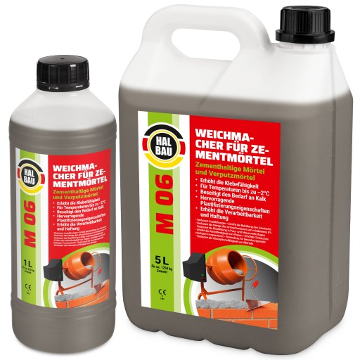 Plastifikátor 1L pre cementové malty HALBAU M06