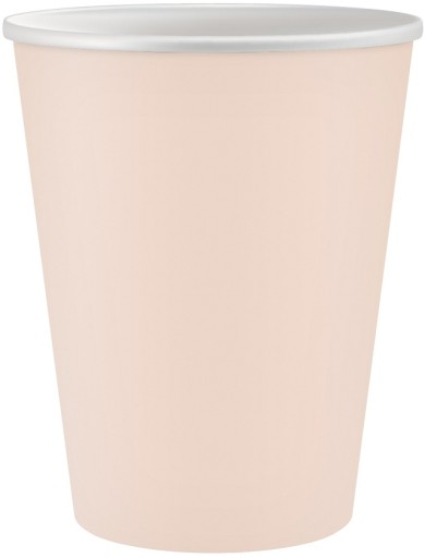 Ružové papierové poháre na narodeninovú oslavu 250 ml 6ks.