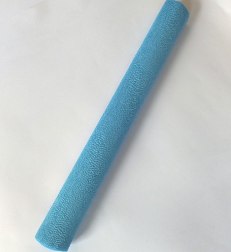 Krepový papier pokrčený taliansky hodvábny papier 180g (50cmx2,5m) SVETLOMODRÝ 556