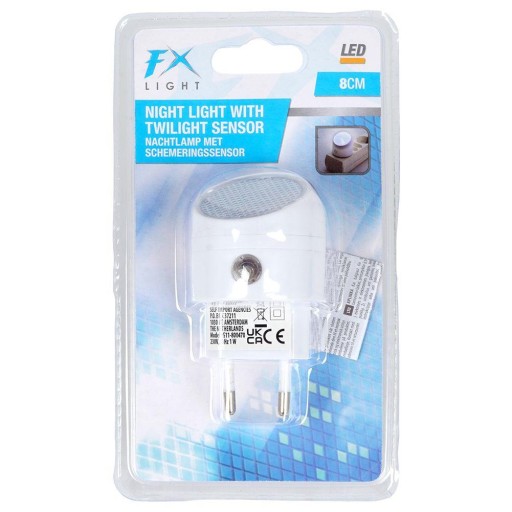 LED nočná lampa, súmrakový senzor pre kontakt