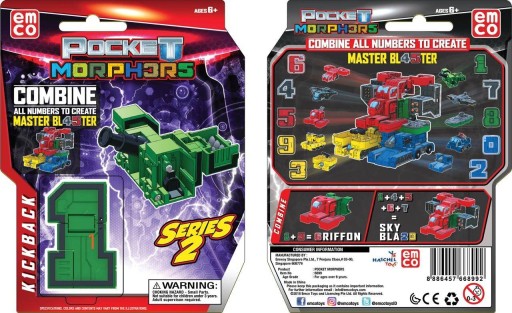 POCKET MORPHERS III FIGURKA 1 K1CKBACK skladací robot Master Blaster 6+