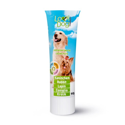 Paštéta pre psov v tube KRÁLIK chutná pochúťka LoviDOG 90g