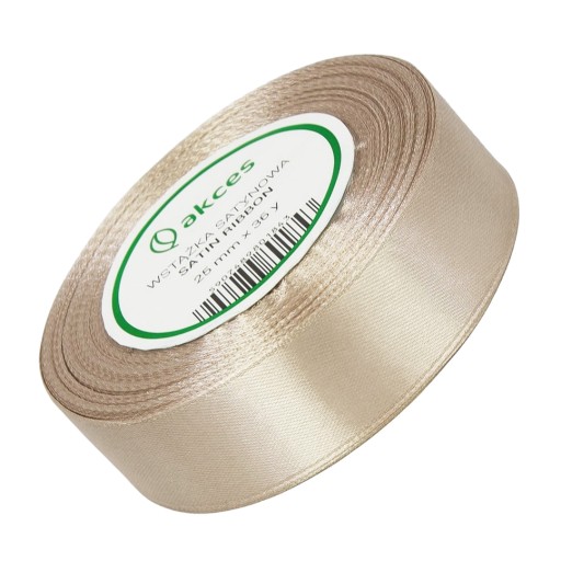 SATÉNOVÁ STUHA starozlatá 25mm - 32mb