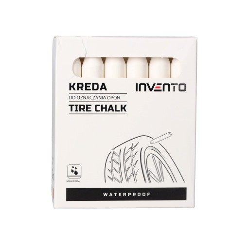 Kriedový značkovač, značkovač pneumatík, vodeodolný, White Invento, 1 kus, vulkanizovaný