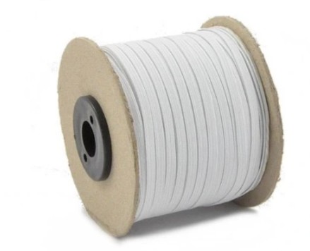 Plochý odev elastický 7 mm BIELA - 5 m