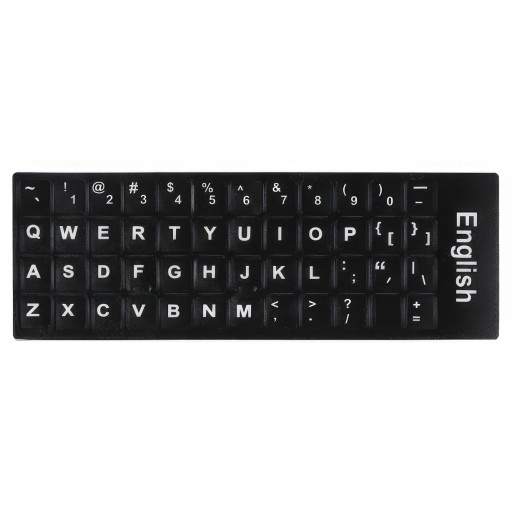 NÁLEPKY NA KLÁVESNICE NA LAPTOP PC QWERTY US EU PL