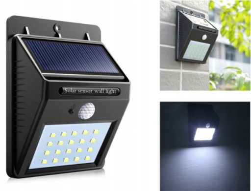 HALOGÉNOVÁ SOLARNÁ LED LAMPA S POHYBOVÝM A SÚMRAKOVÝM SNÍMAČOM, VONKAJŠIA