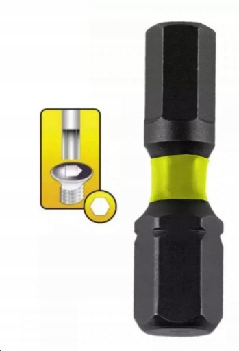 BIT HEAD HEX HEX H4 25mm DEDRA x 2 ks