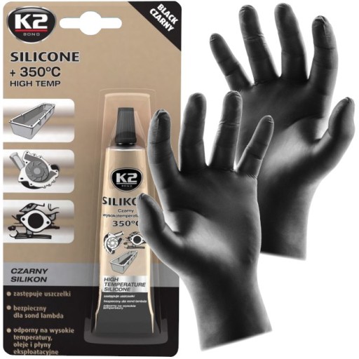 K2 ČIERNY SILIKÓN 21G - VYSOKÁ TEPLOTA Re