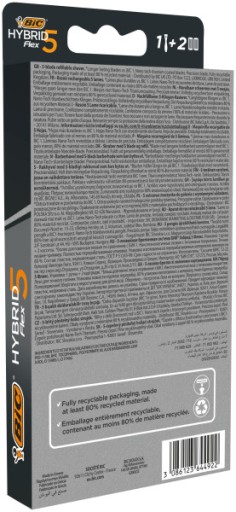 BIC HYBRID 5 FLEX holiaci strojček + 2 NÁPLŇKY